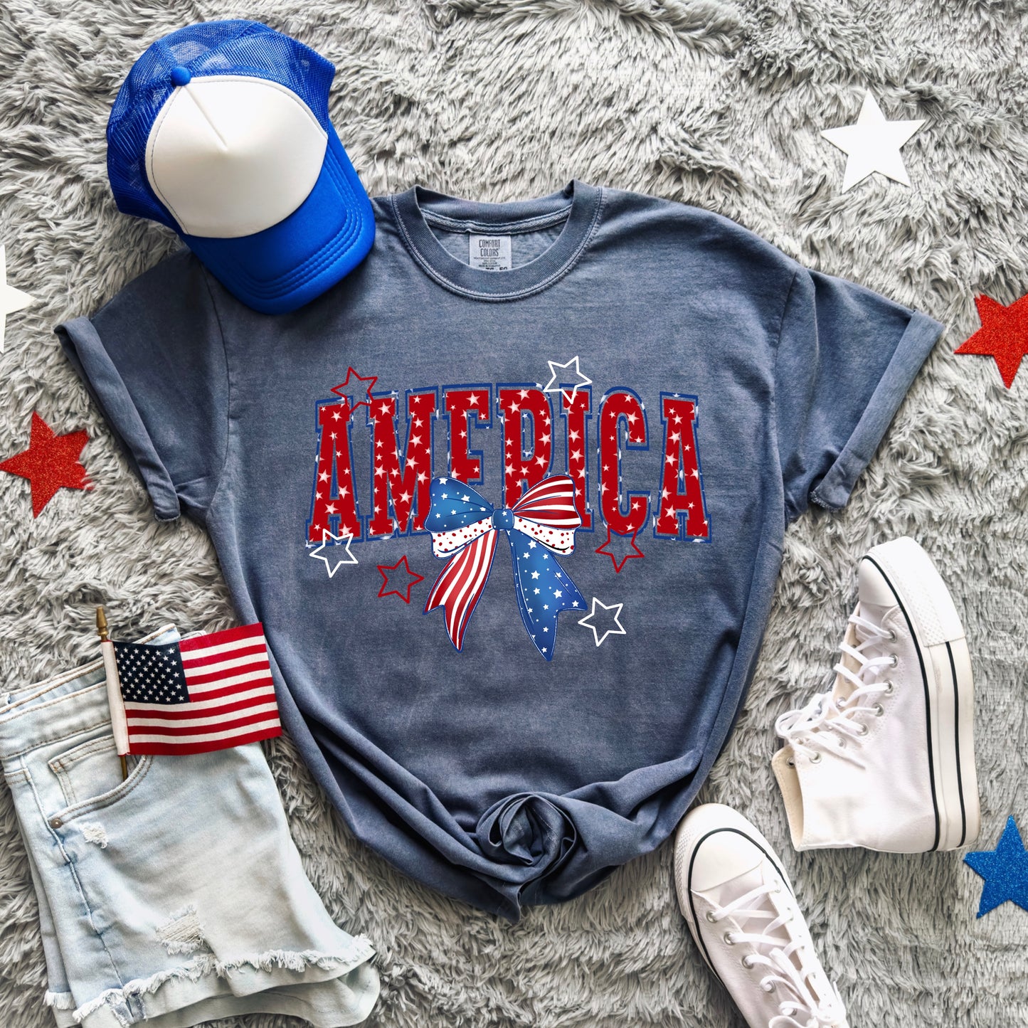 America Bow DTF Print
