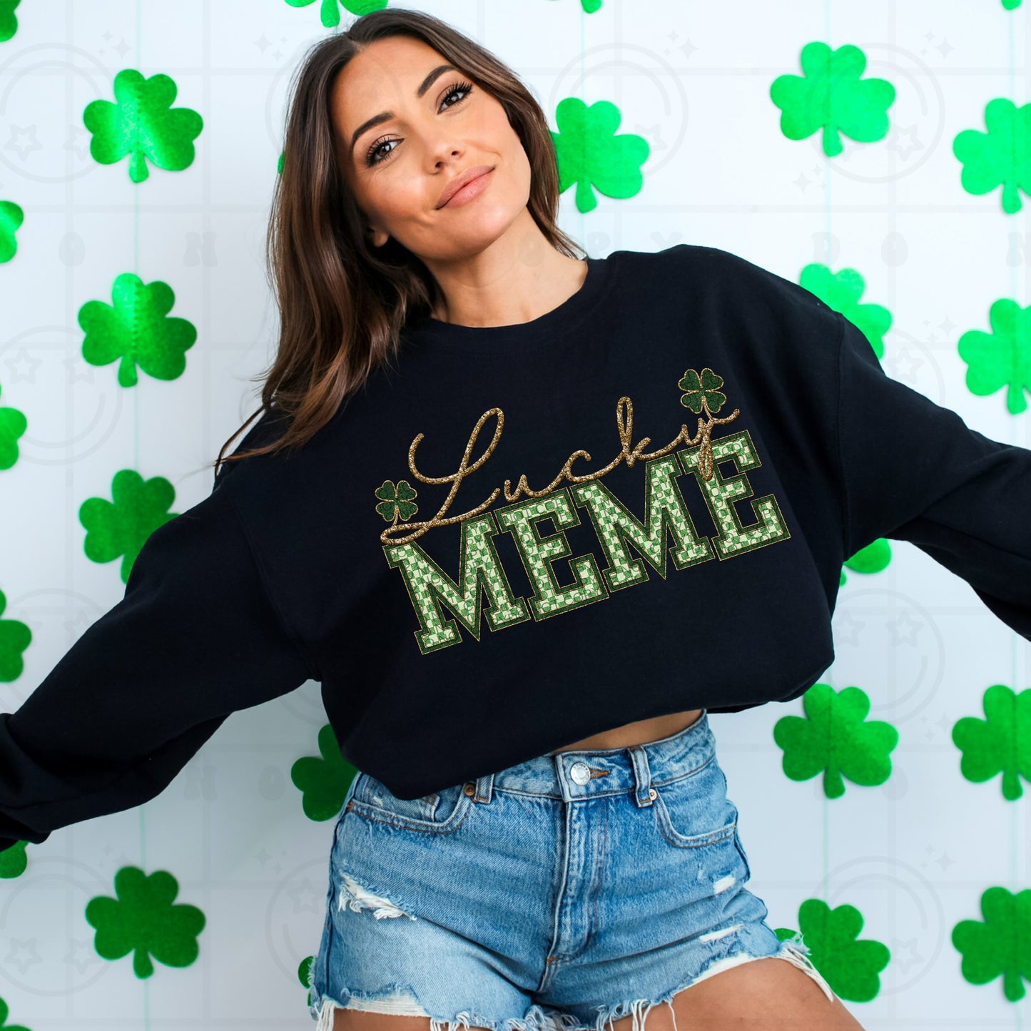 St. Patty Lucky Collection Faux Embroidery DTF Print