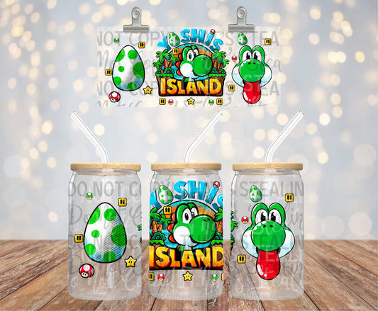 Yoshi’s Island 16 oz Glass Can Wraps