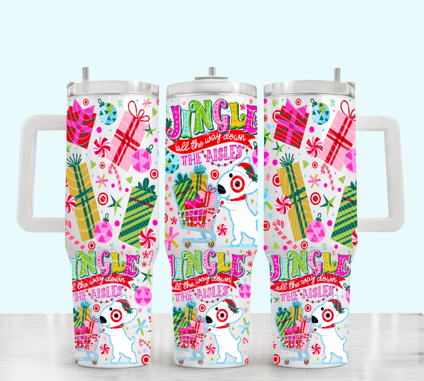 Jingle All The Way Down The Aisles 40 oz Tumbler Print