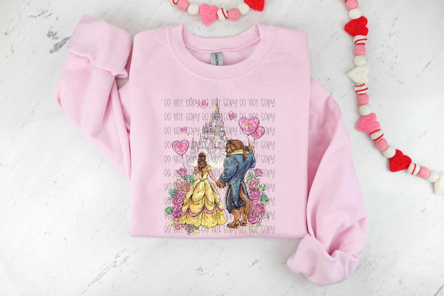 Heart Hands B&B Couple DTF Prints