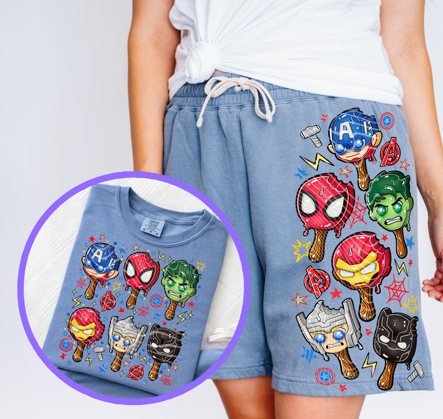 Marvel Hero Ice Cream DTF Print