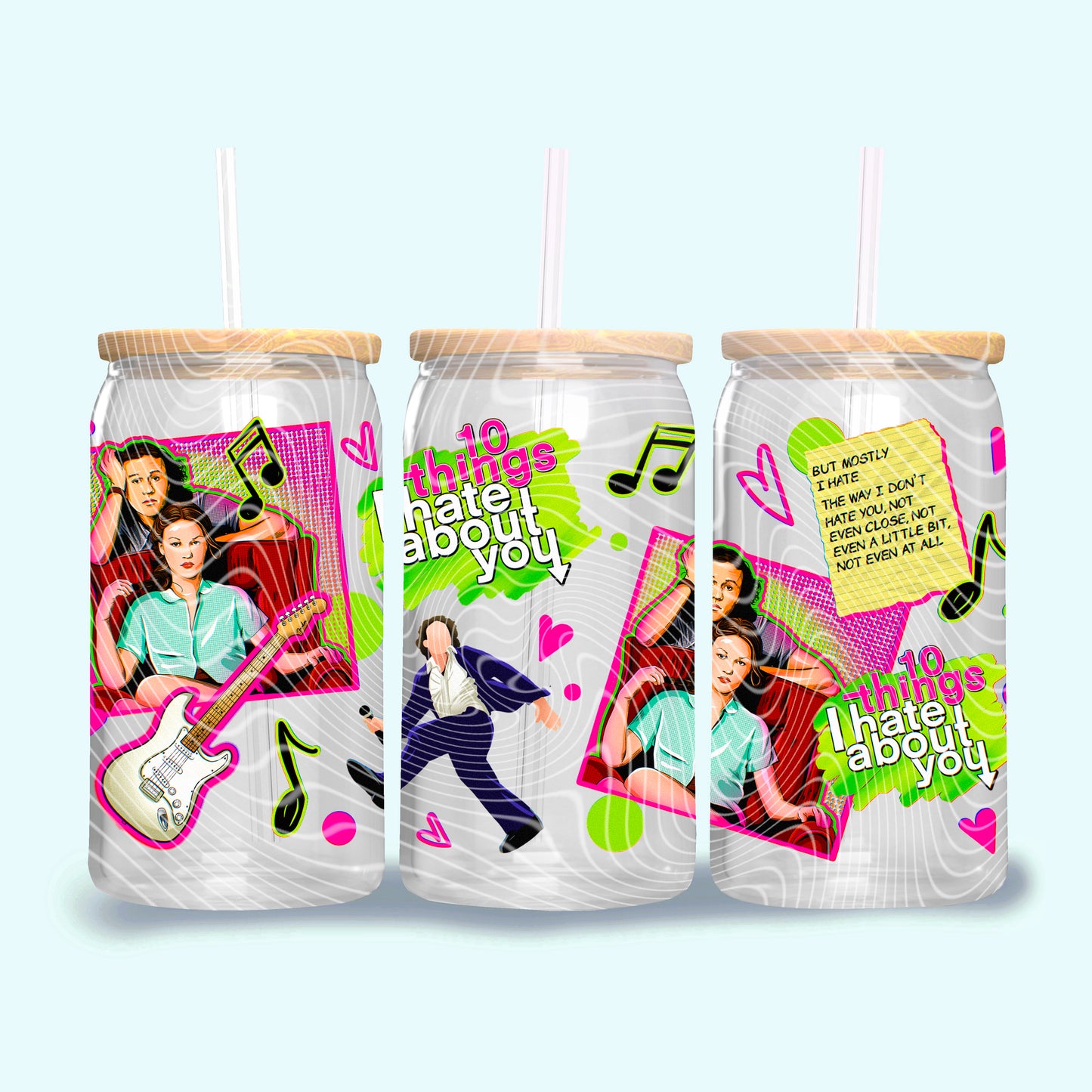 Things I Hate 16 oz Glass Can Wrap