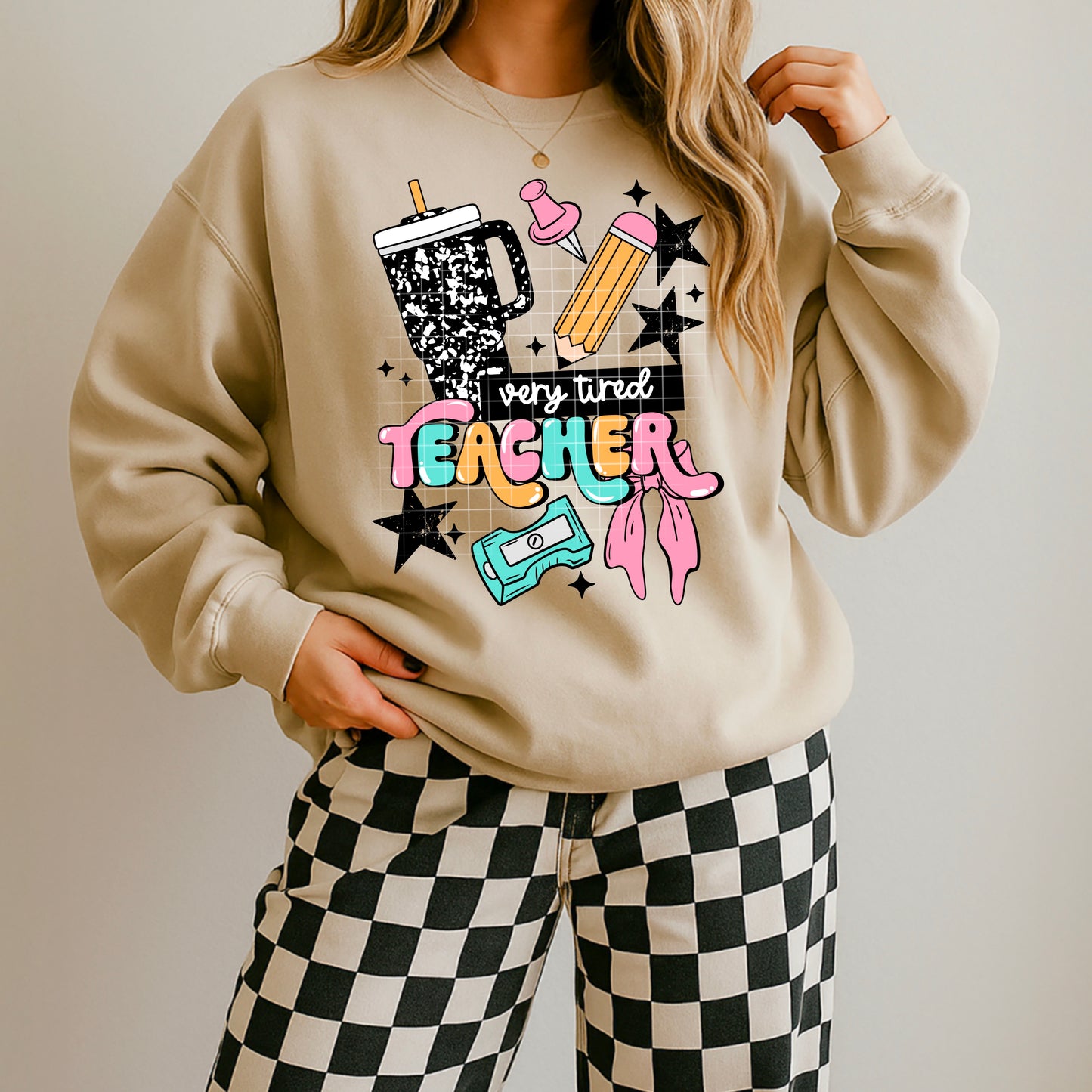 Very Tired Teacher DTF Print