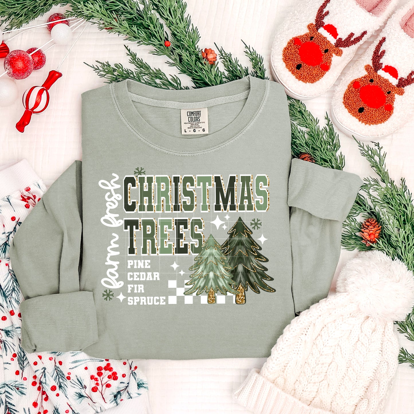 Farm Fresh Christmas Trees DTF Prints