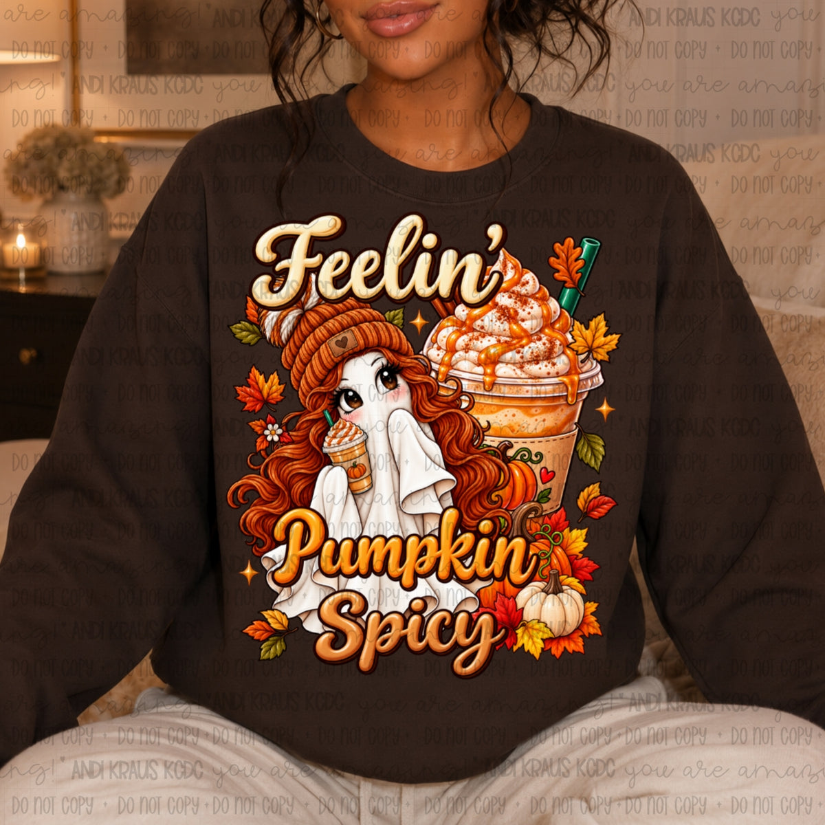 Feeling Pumpkin Spicy (Red Hair) DTF Print