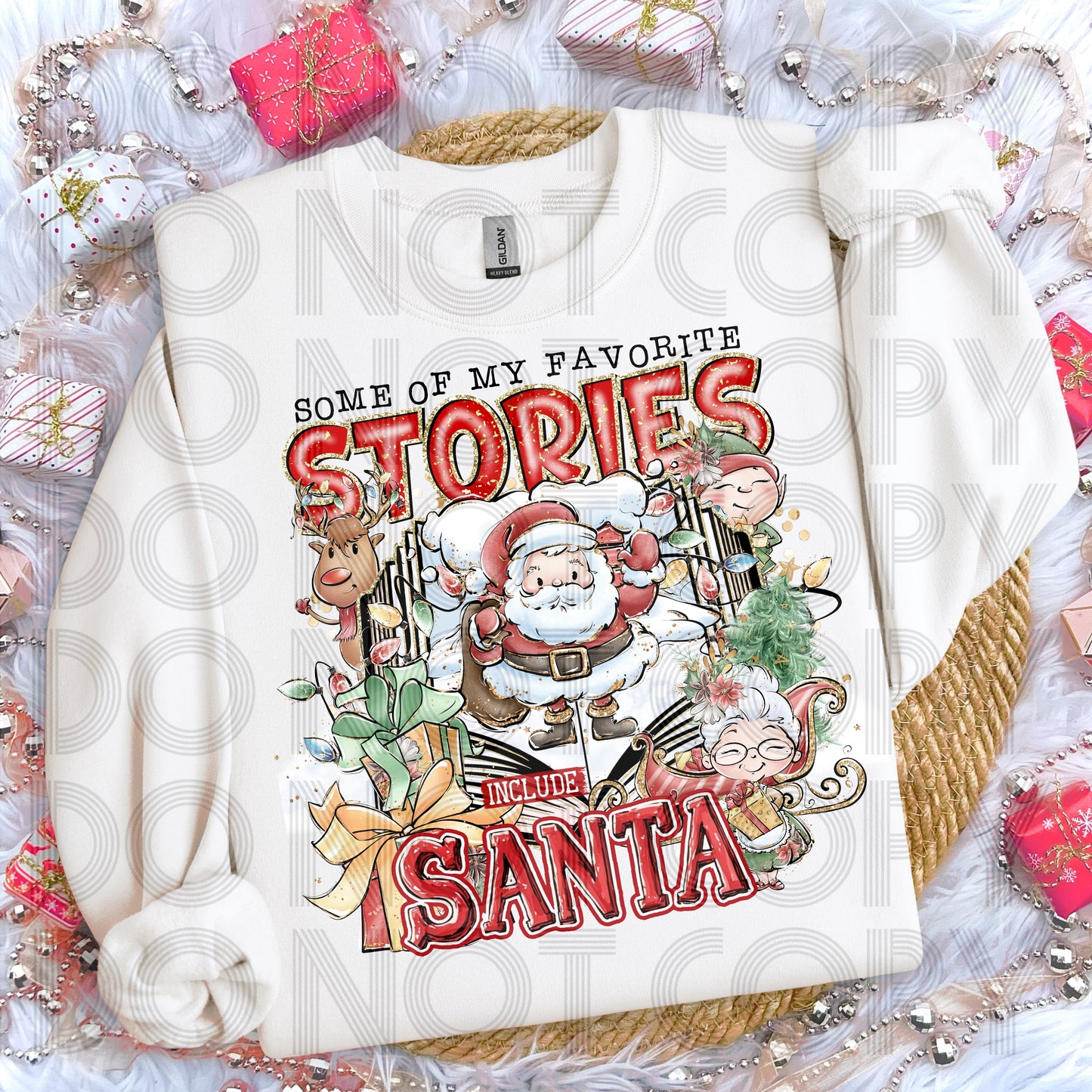 Favorite Stories Include Santa DTF Prints