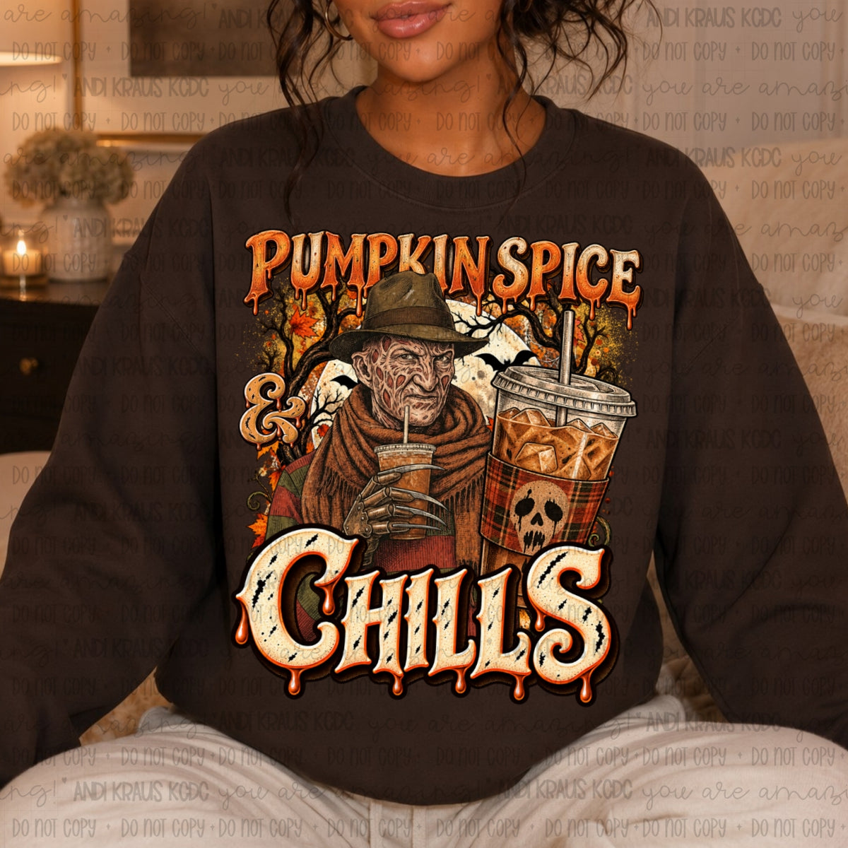 Pumpkin Spice & Chills DTF Print