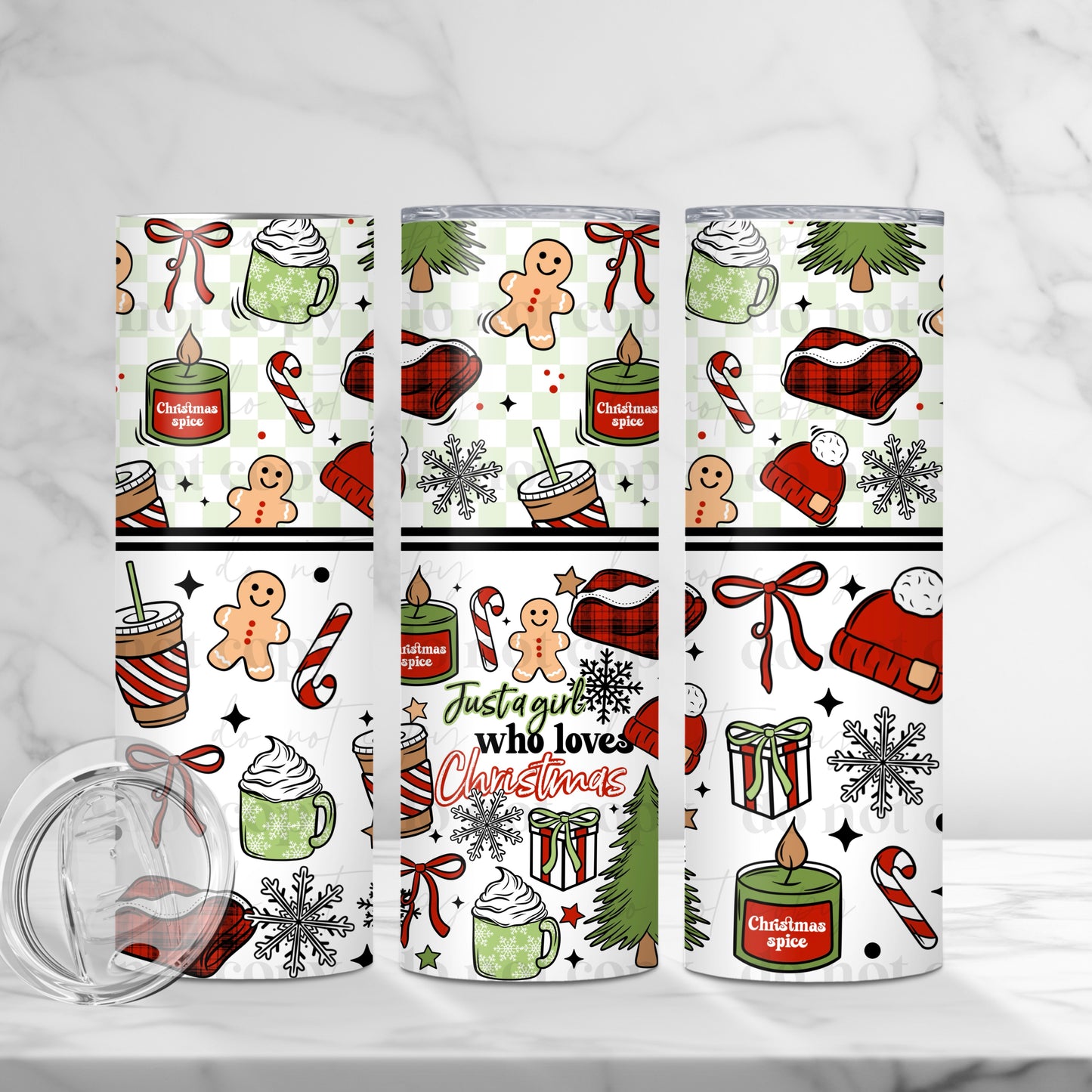 Just A Girl Who Loves Christmas Tumbler Wrap