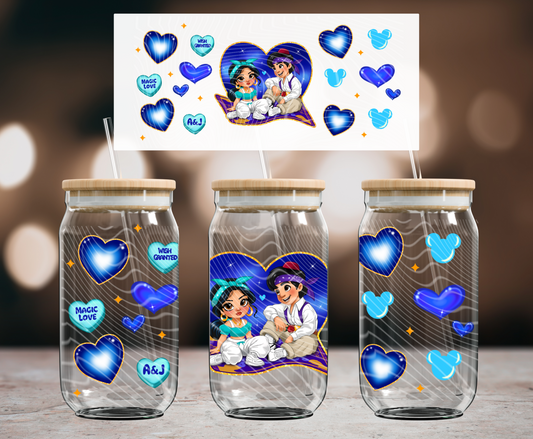 A Whole New World 16 oz Glass Can Wraps