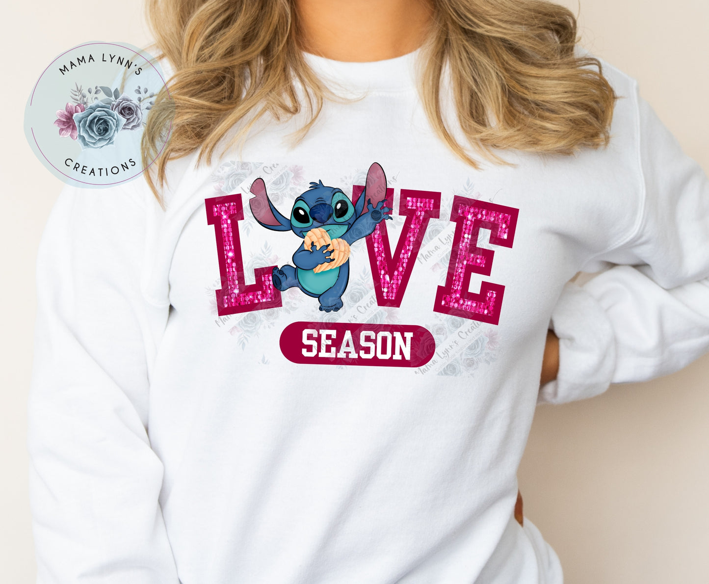 Love Season Stitch Concha DTF Print