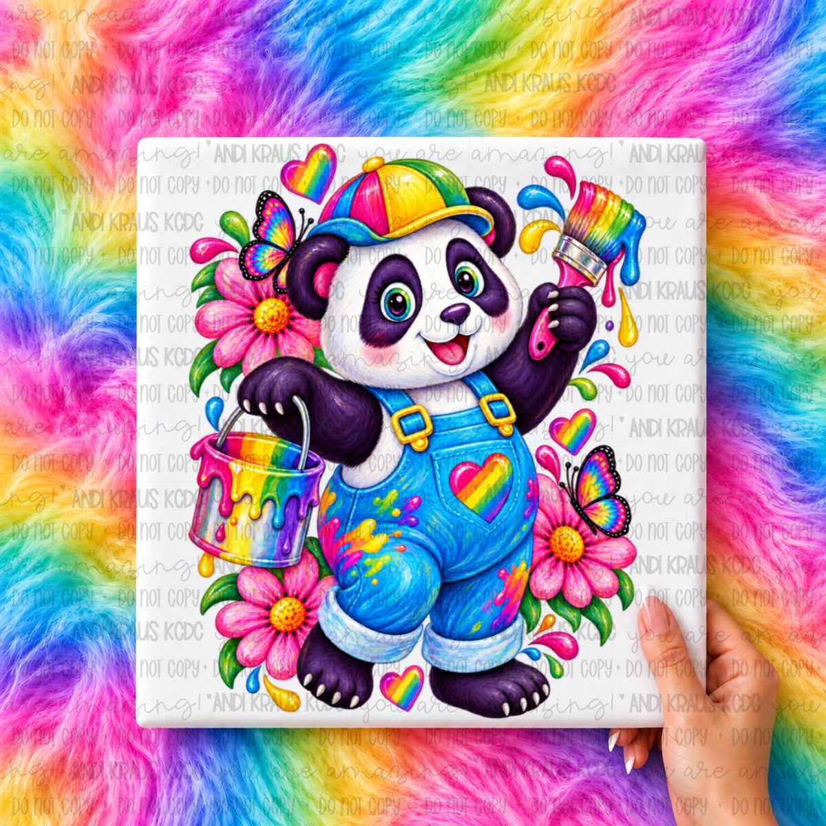 LFrank Painter Panda DTF Print
