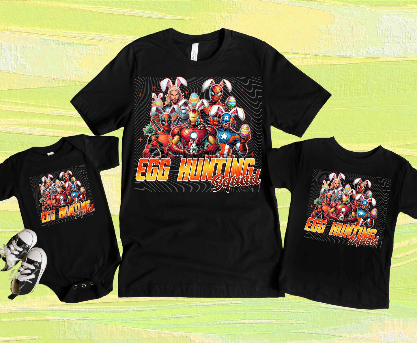 Egg Hunting Squad Bunny DTF Print