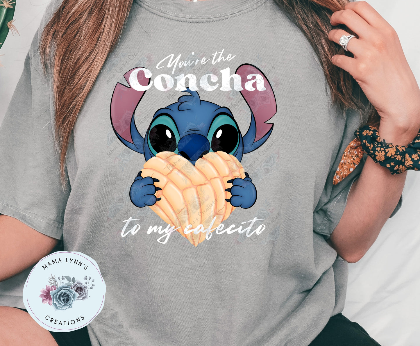 Concha To My Cafecito Alien DTF Print