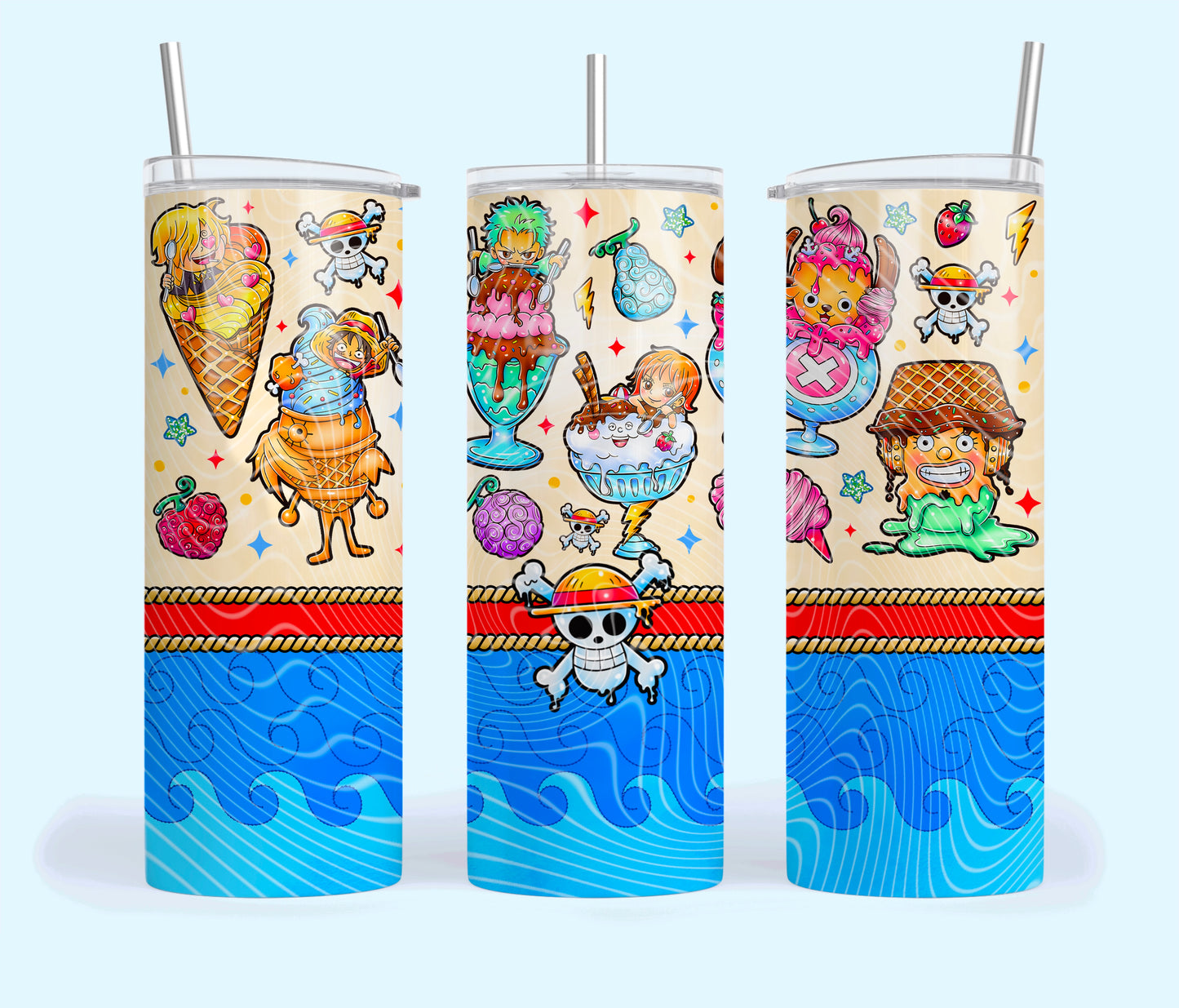 Ice Cream One Piece Tumbler Wrap