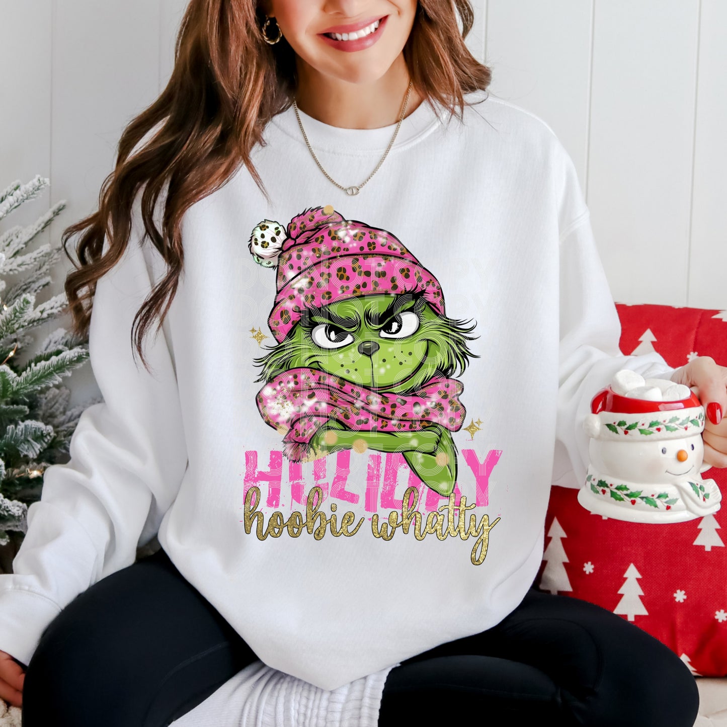 Pink Holiday Hoobie Whatty DTF Print
