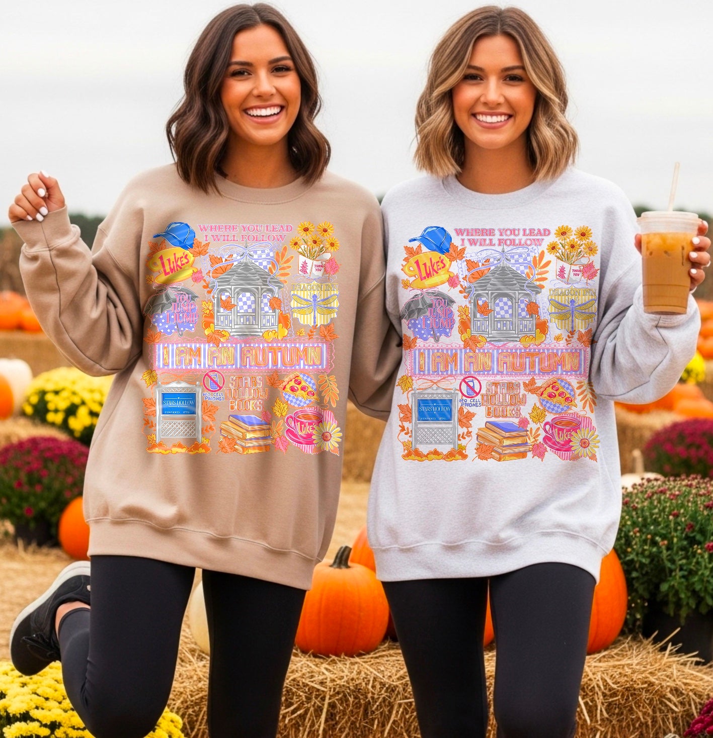 Stars Hollow Collage DTF Prints