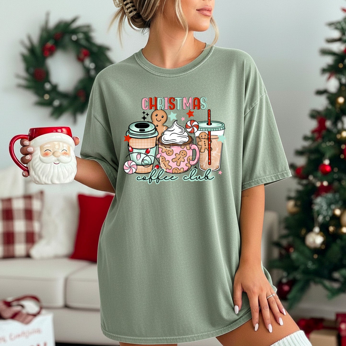 Christmas Coffee Club DTF Prints