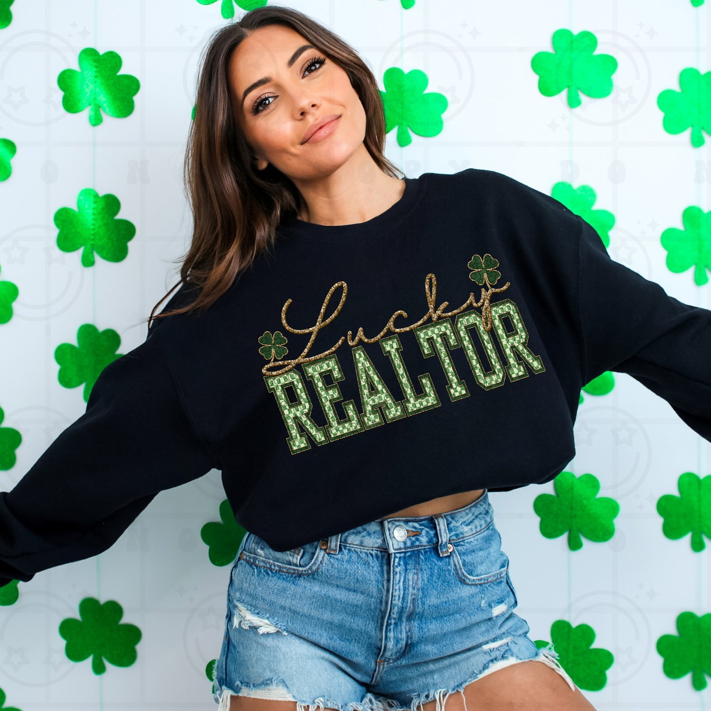 St. Patty Lucky Collection Faux Embroidery DTF Print
