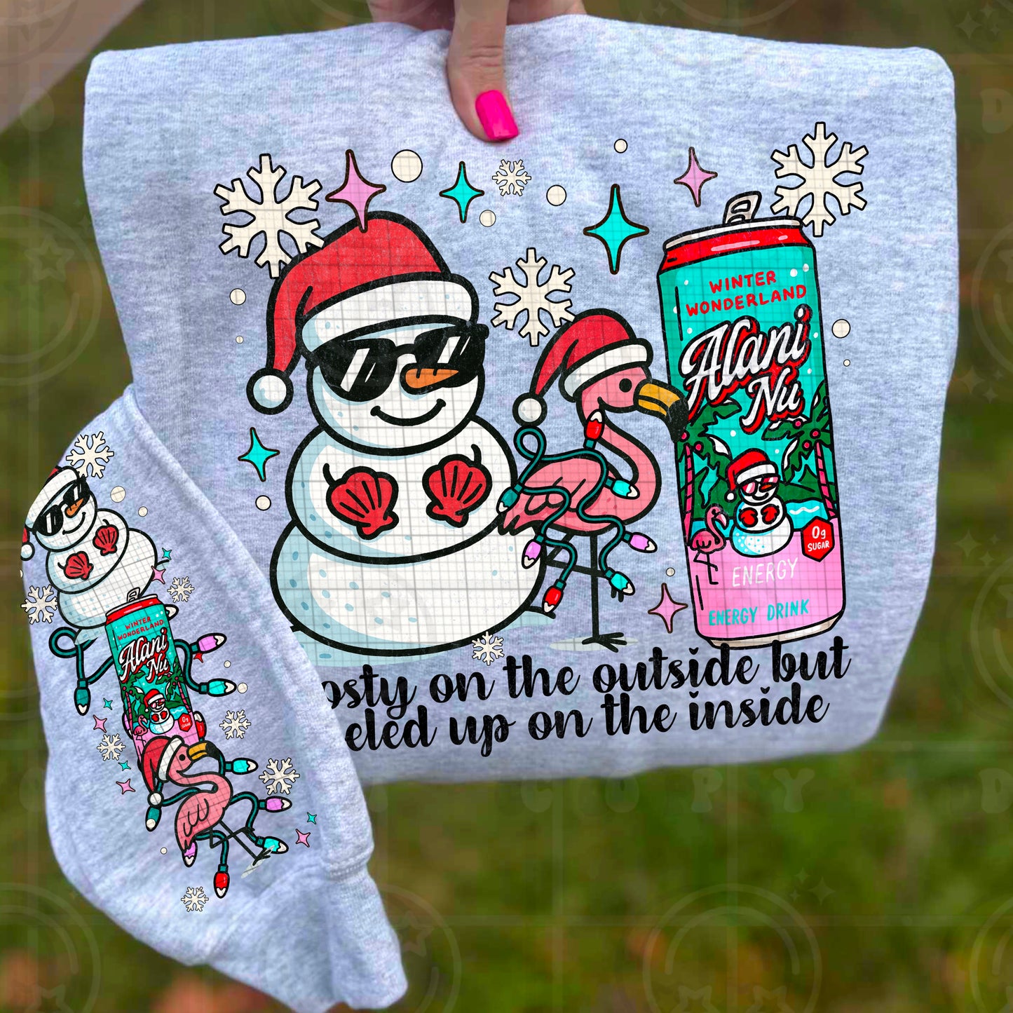 Frosty On The Outside Fueled Up Inside DTF Print