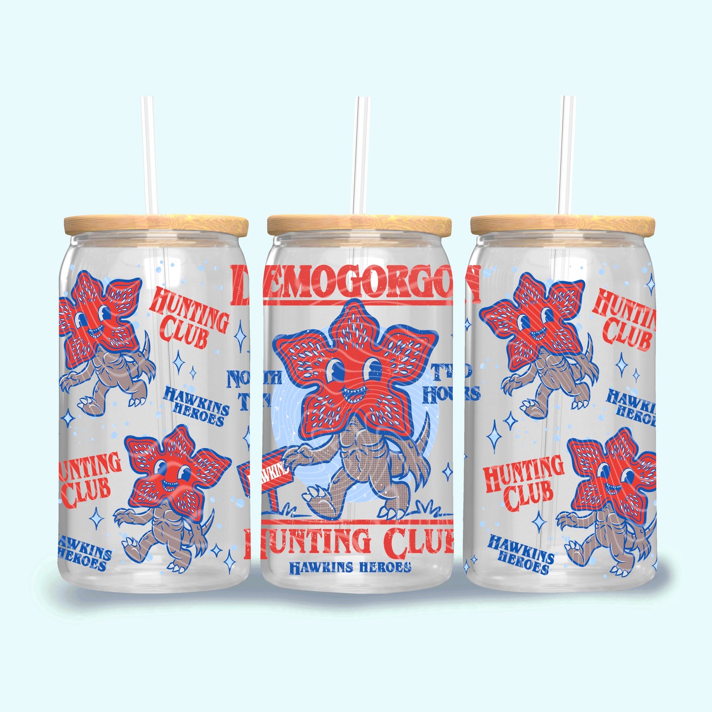 Demogorgon Hunting Cub 16 oz Glass Wraps