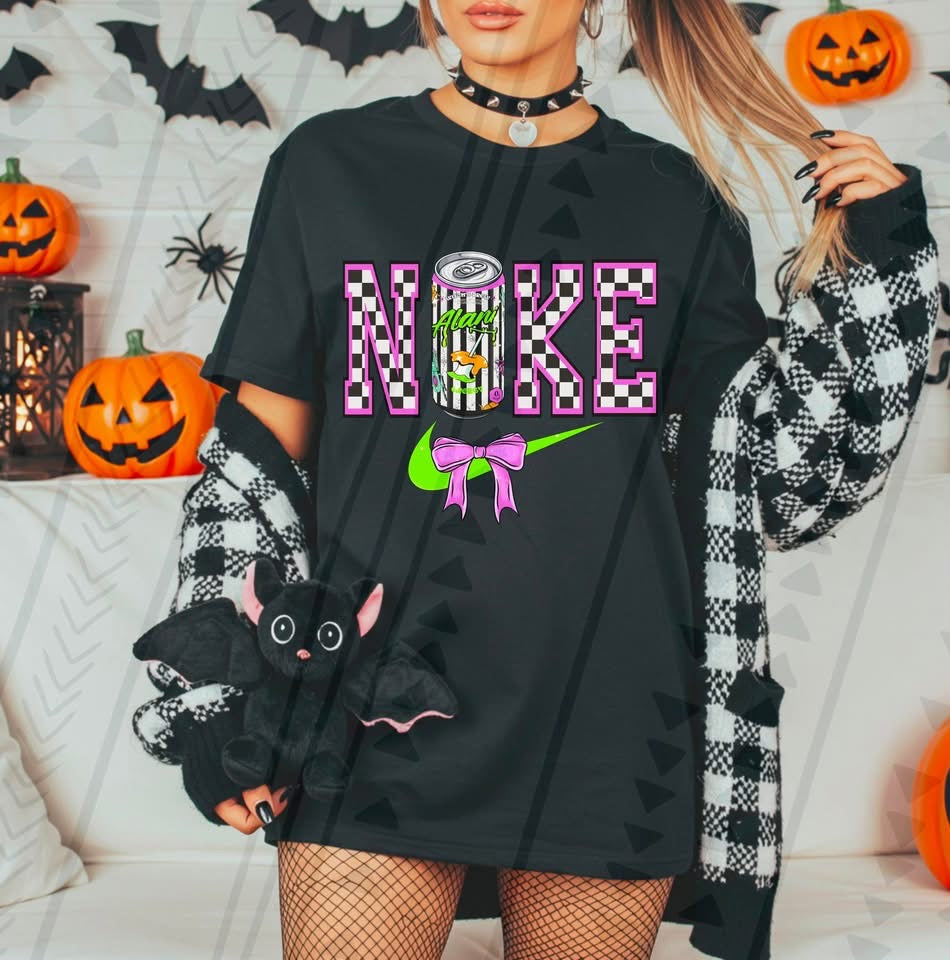 Pink Checkered Nike Halloween Alani DTF Prints