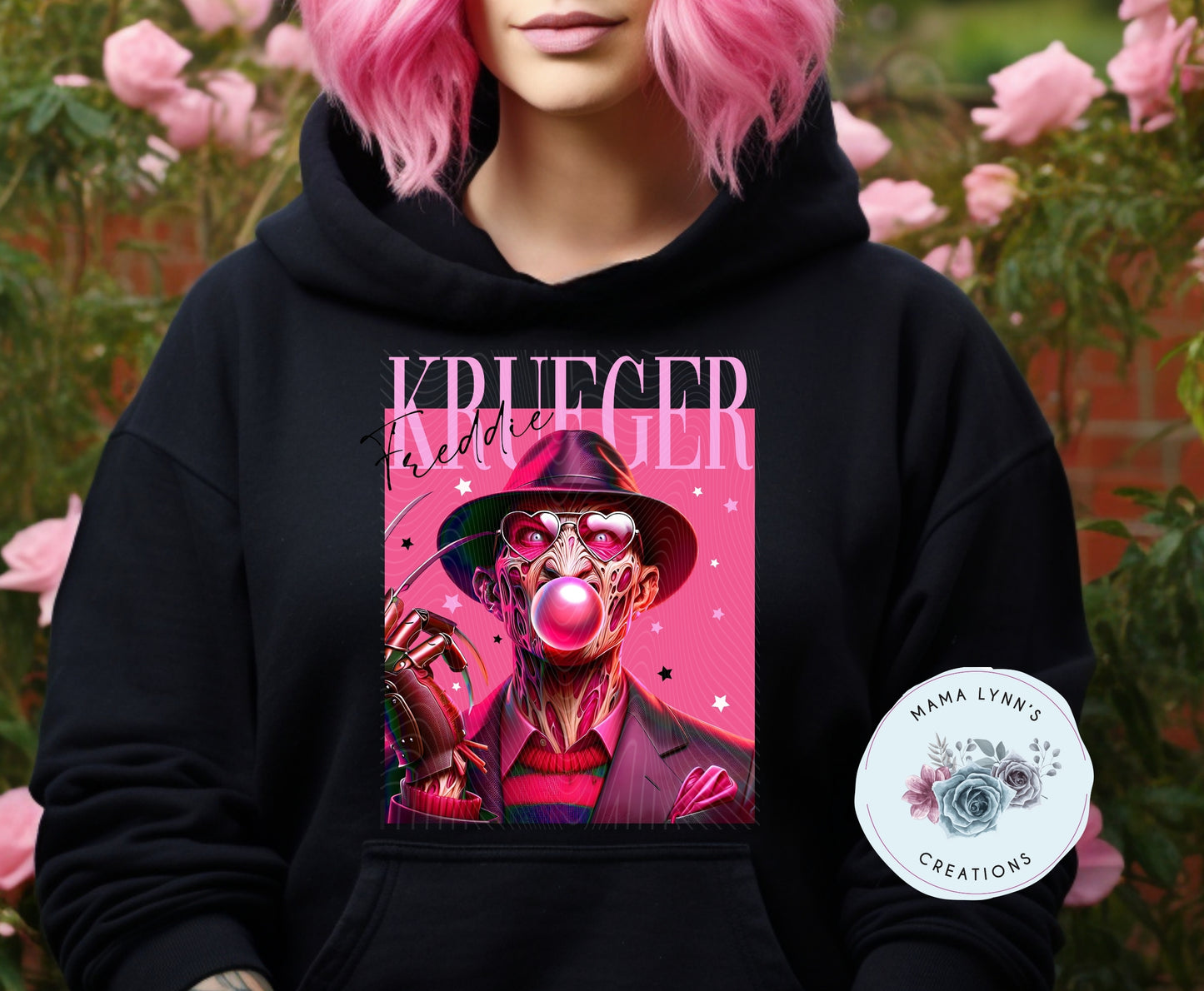 Pink Horror Freddy Bubble Pop DTF Print