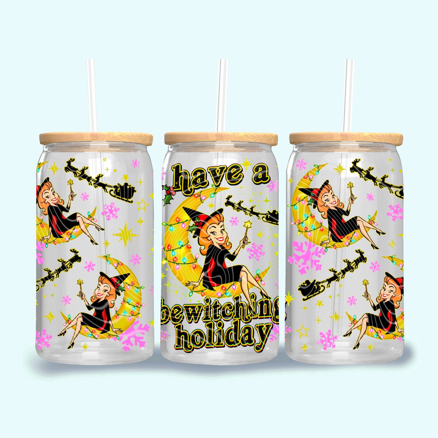 Have A Bewitching Holiday 16 oz Glass Wraps