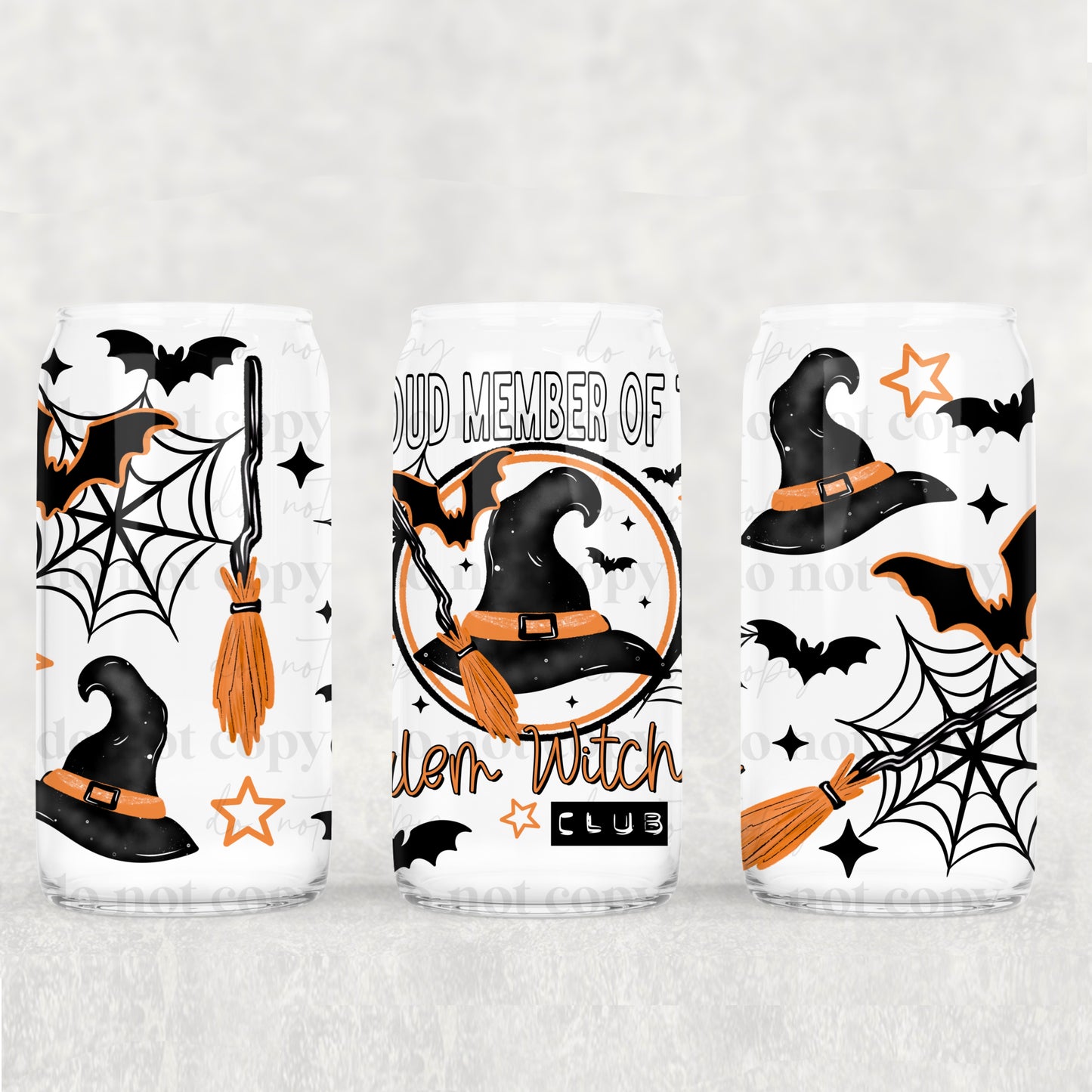 Salem Witches Club 16 oz Glass Wrap