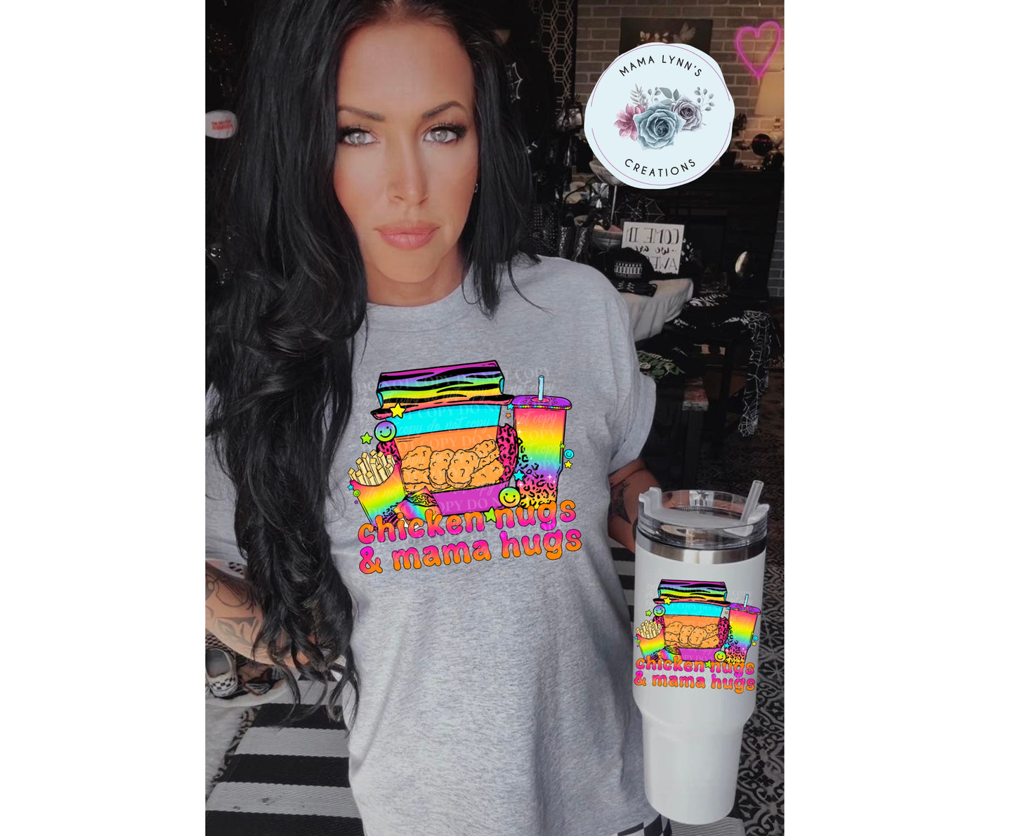 Chicken Nugs & Mama Hugs DTF Print
