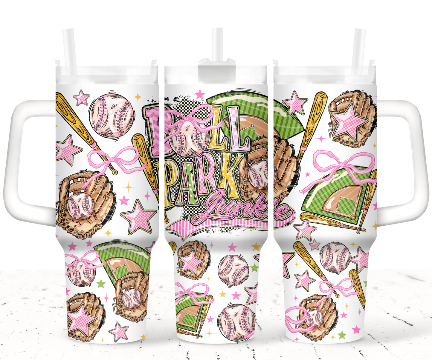 Ball Park Junkie 40 oz Tumbler Prints