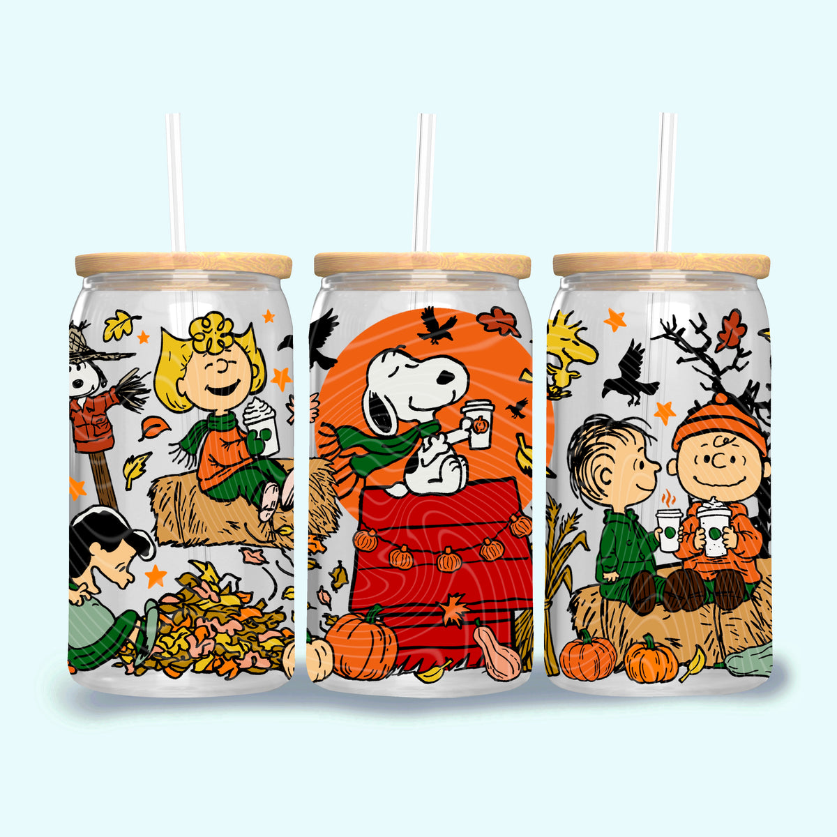 Peanuts Brew 16 oz Glass Wrap