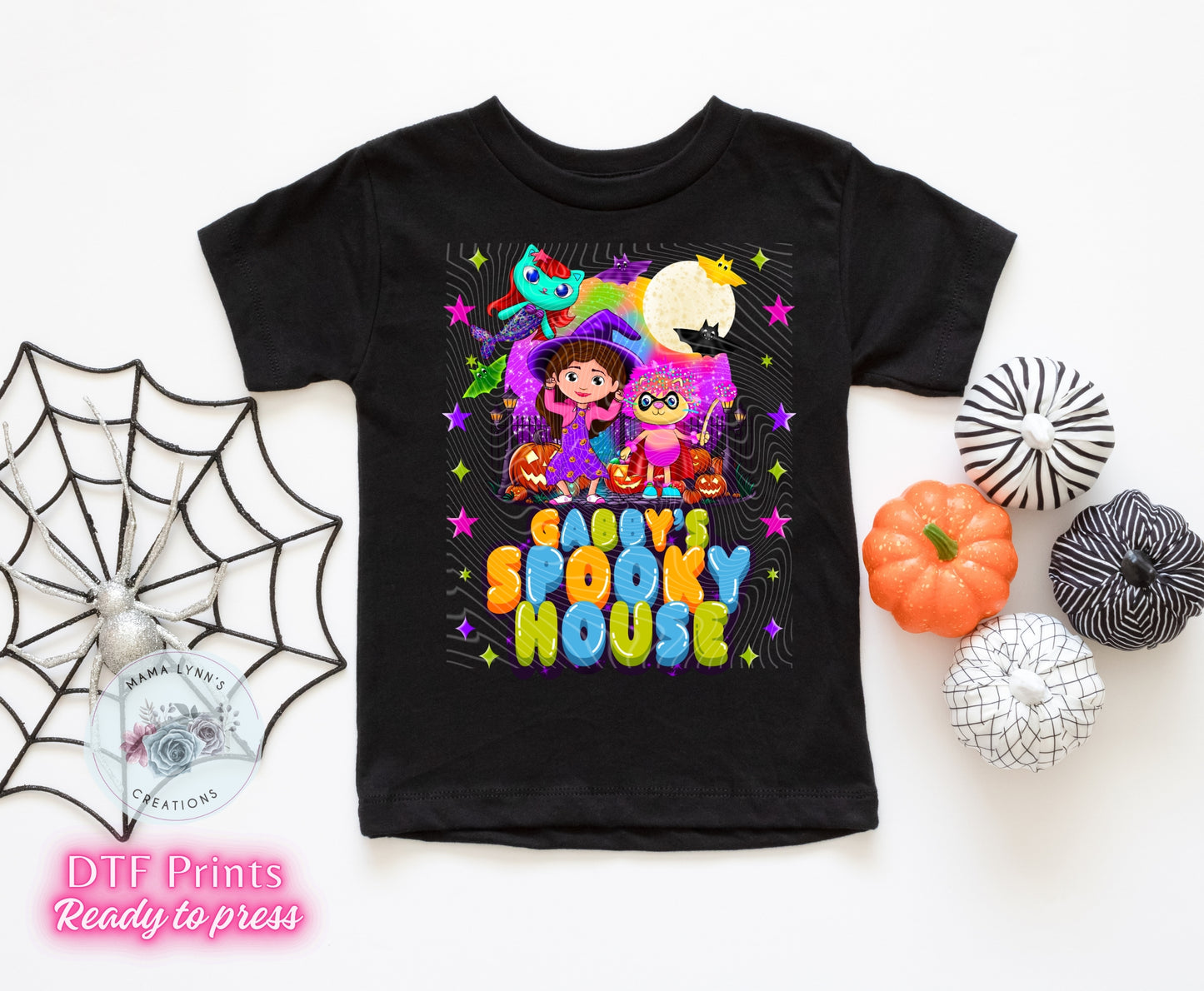 Gabby's Spooky House Stacked Style DTF Print