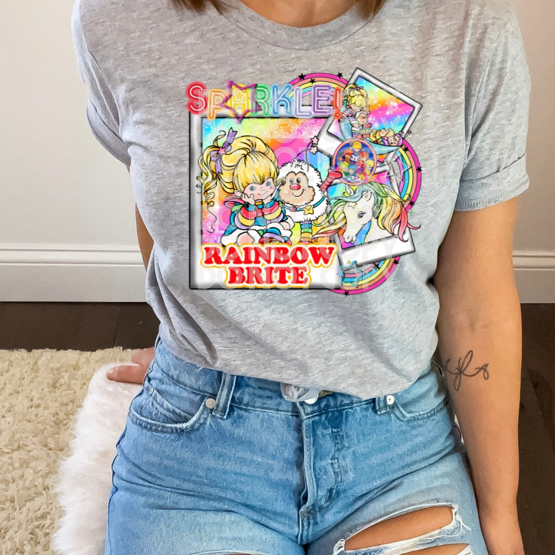 Rainbow Girl Polaroid DTF Print