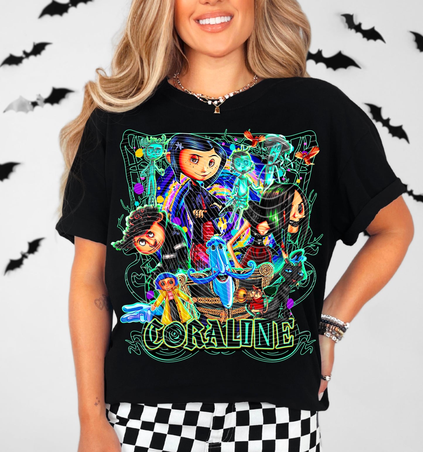 Coral Button DTF Prints