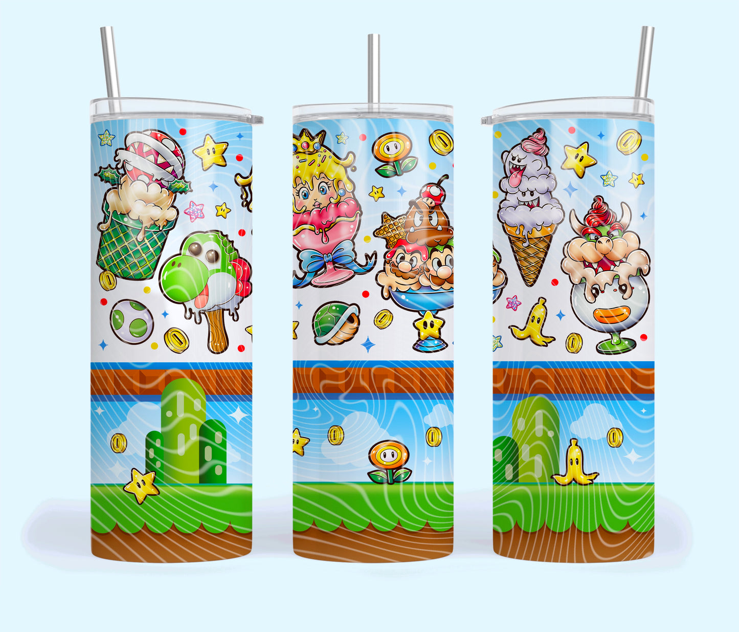Ice Cream Mario & Friends Tumbler Wrap