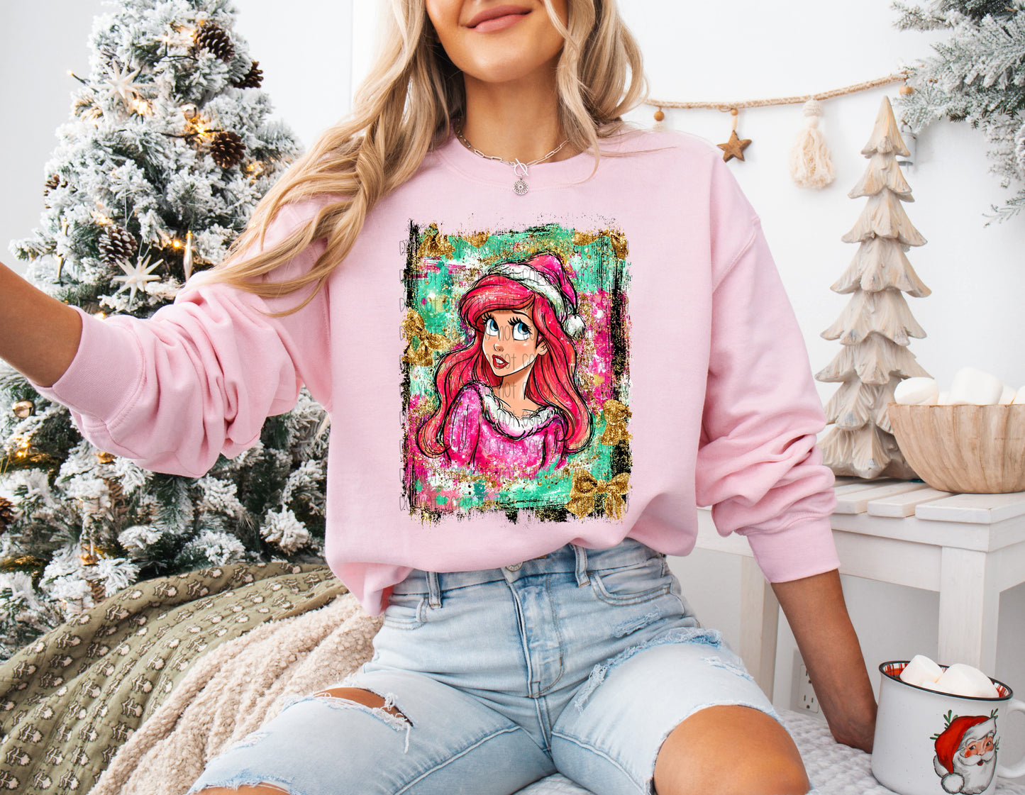 Christmas Ariel DTF Print