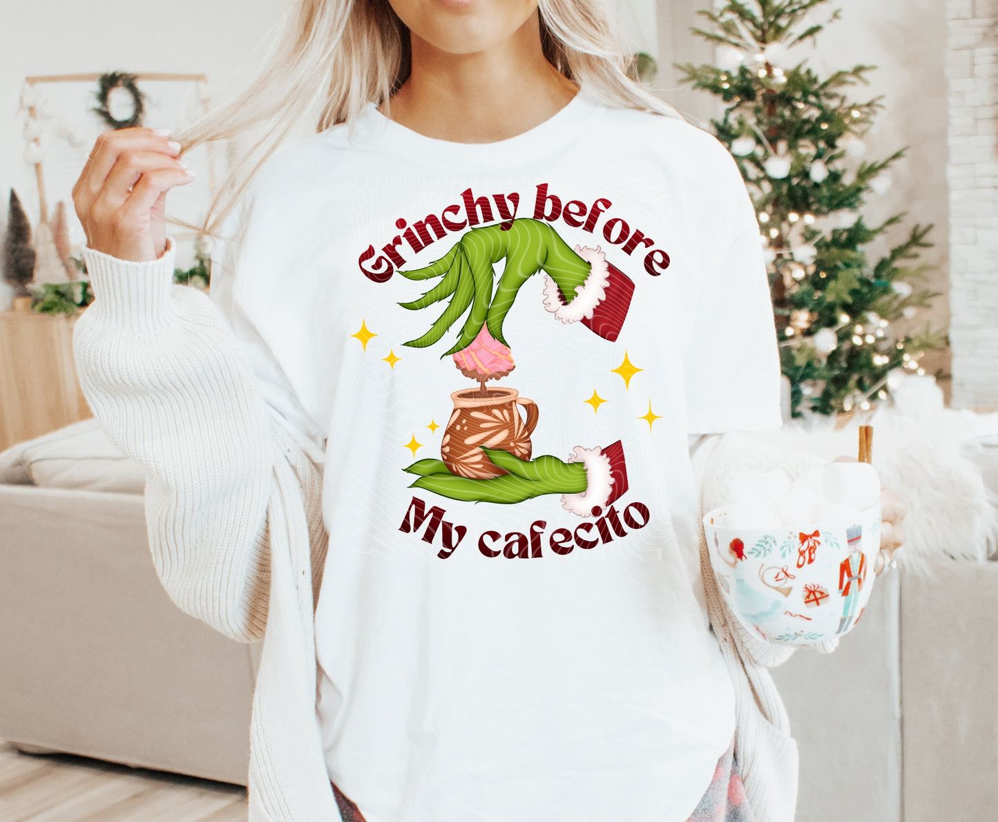 Grinchy Before My Cafecito DTF Print