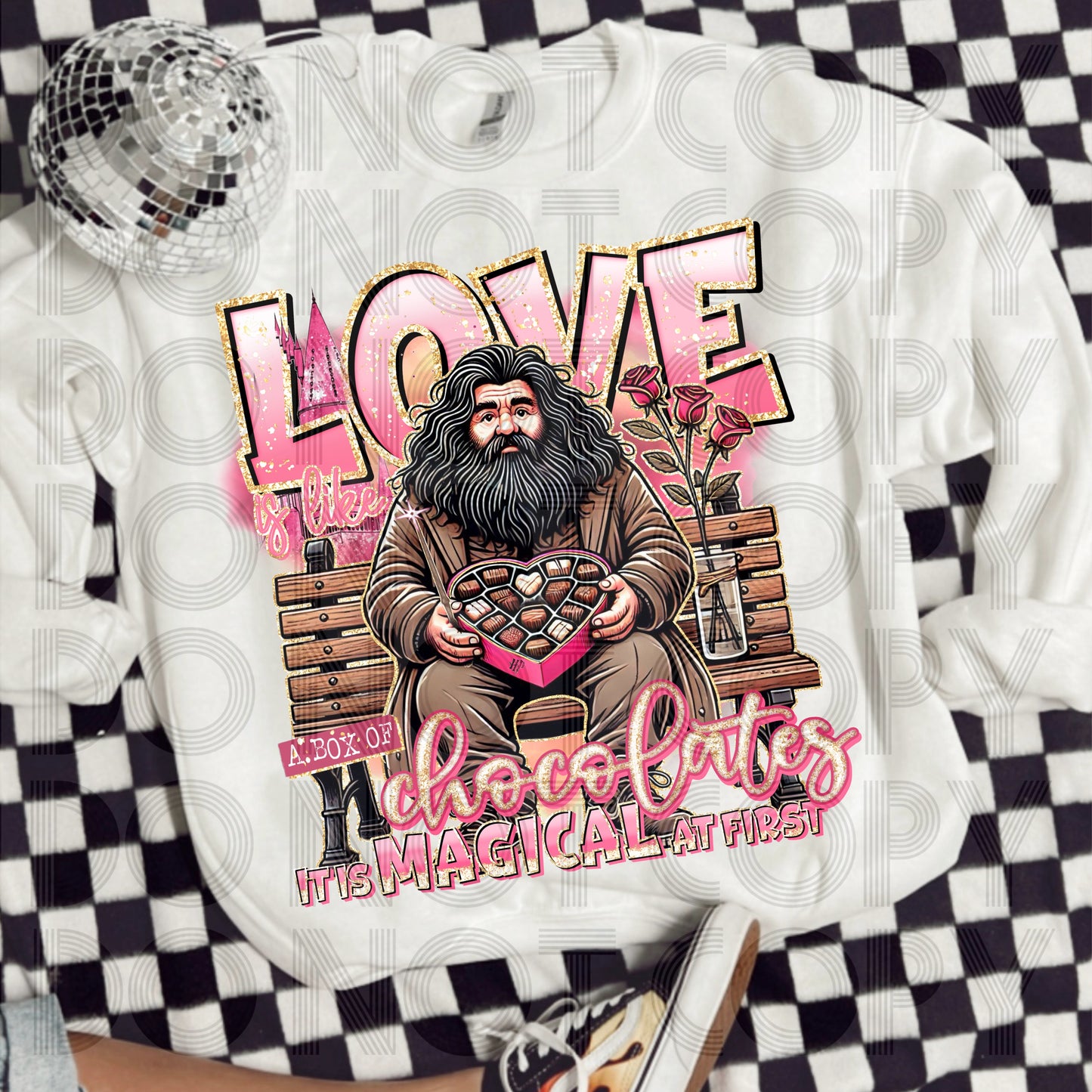 Love Is Like A Magical Box Of Chocolates DTF Print