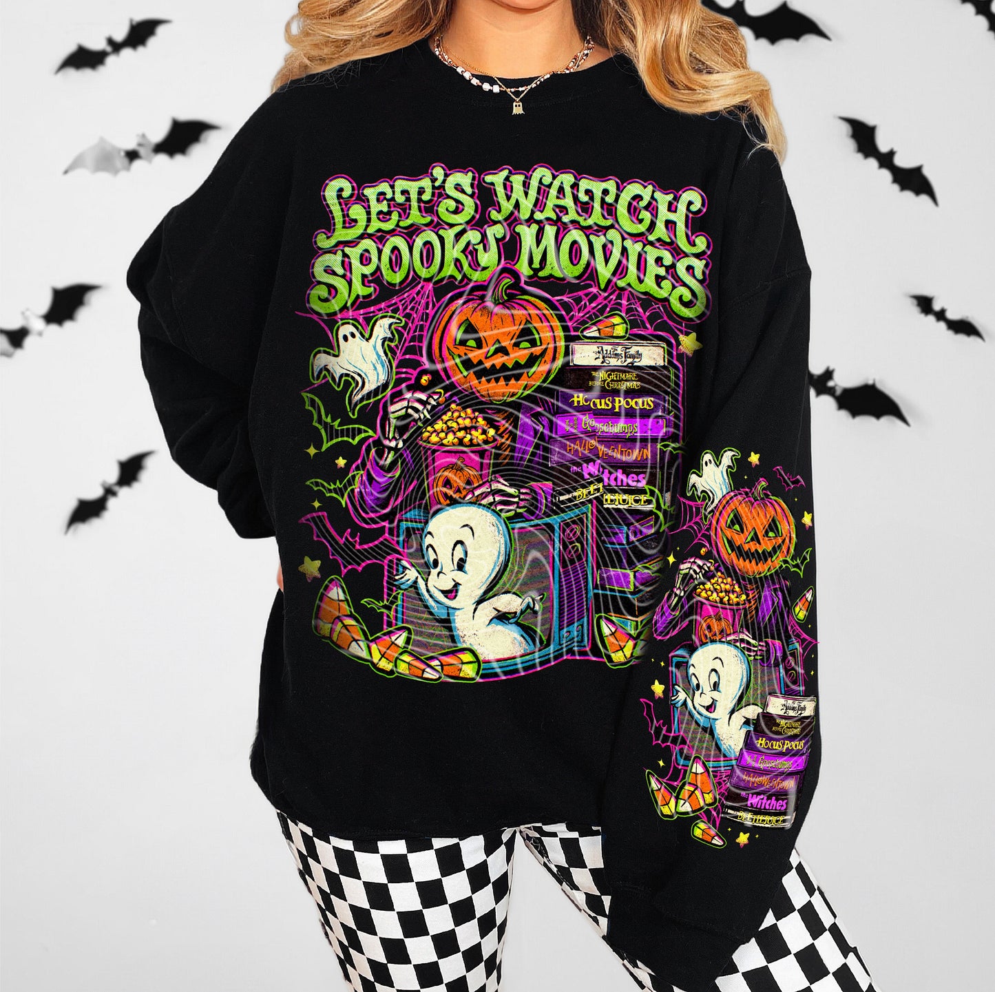 Let’s Watch Spooky Movies DTF Prints