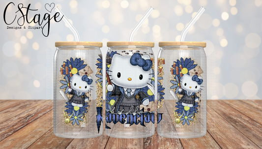 Hello Ravenclaw 16 oz Glass Can Wrap
