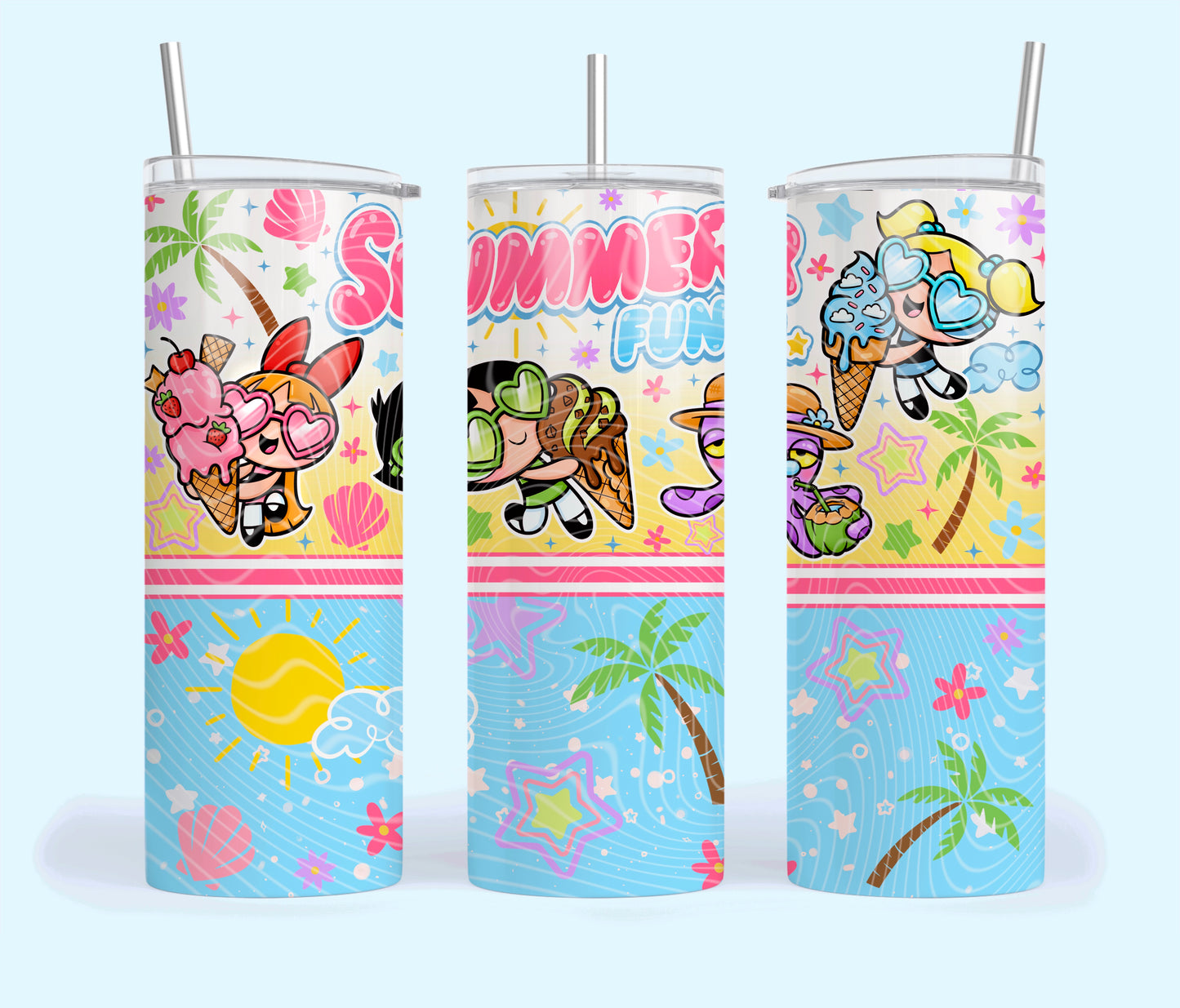 Powerpuff Summer Fun Tumbler Wrap