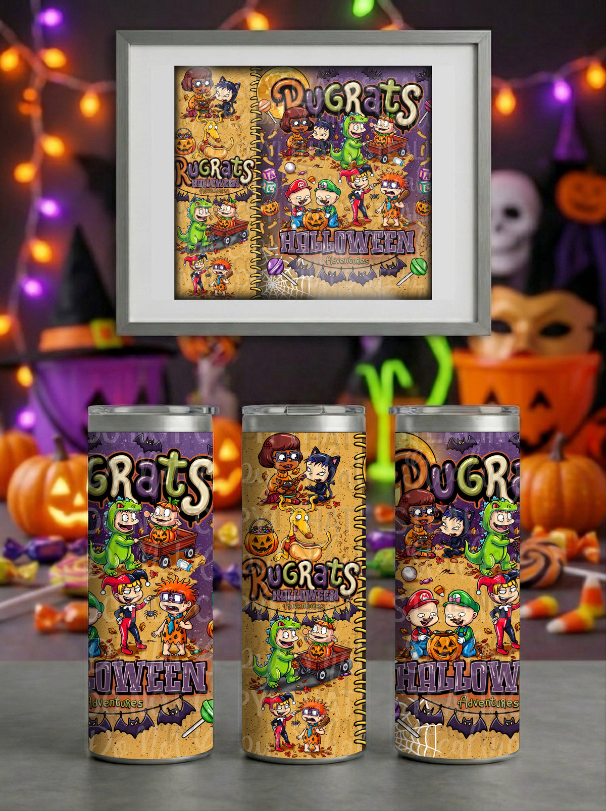 Rugrats Halloween Adventures Tumbler Wrap