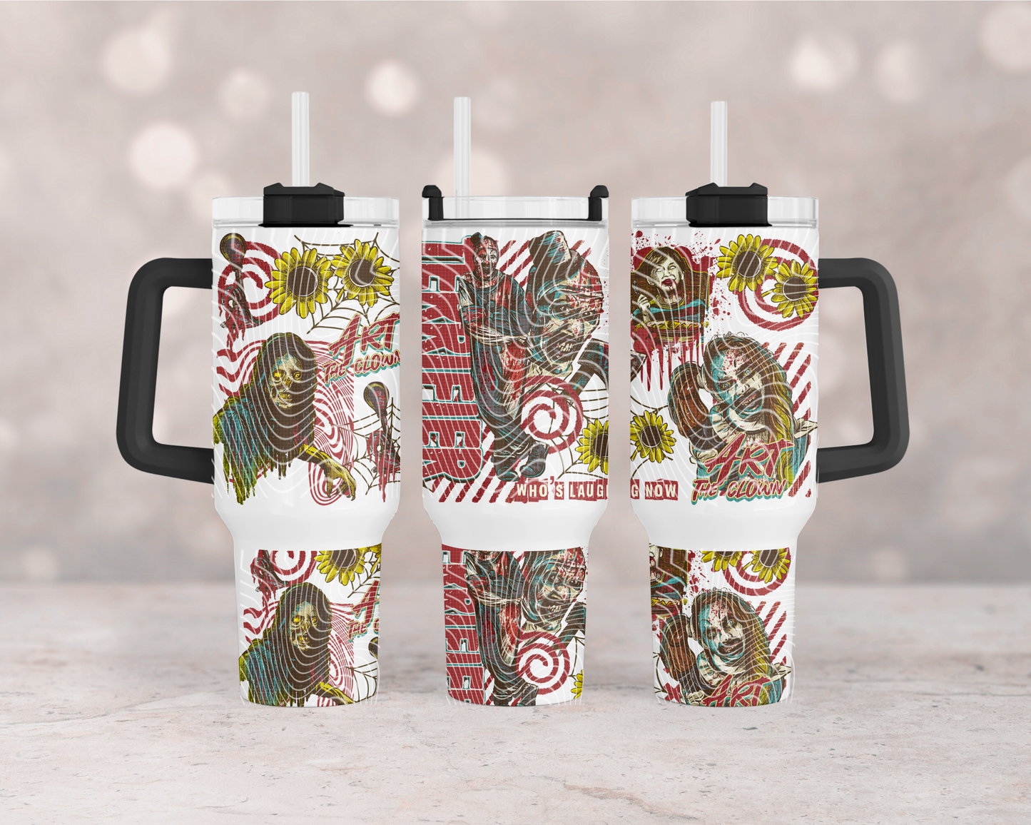 Horror Vintage Terrifier 40 oz Tumbler Prints