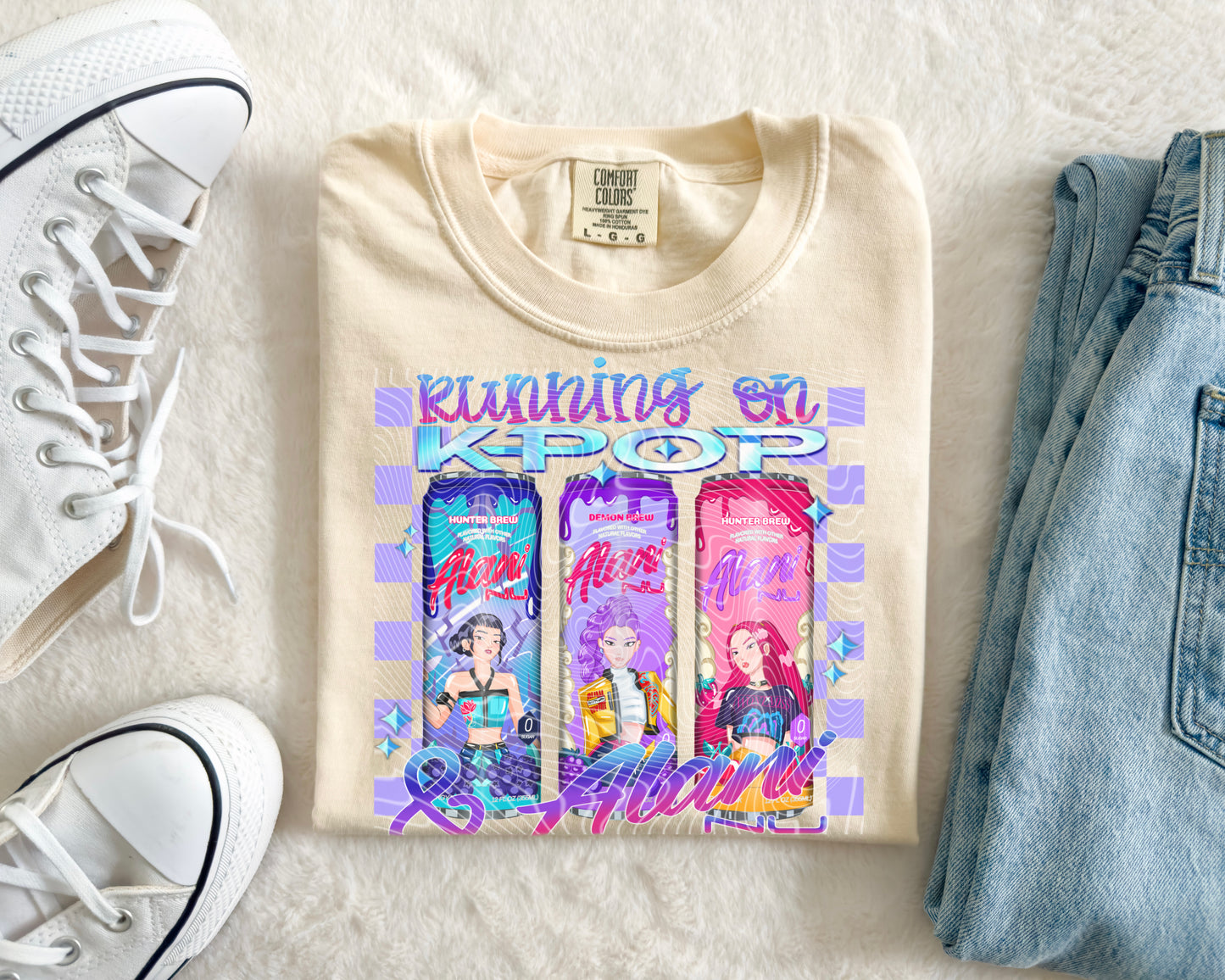 Running On K-pop And Alani DTF Prints