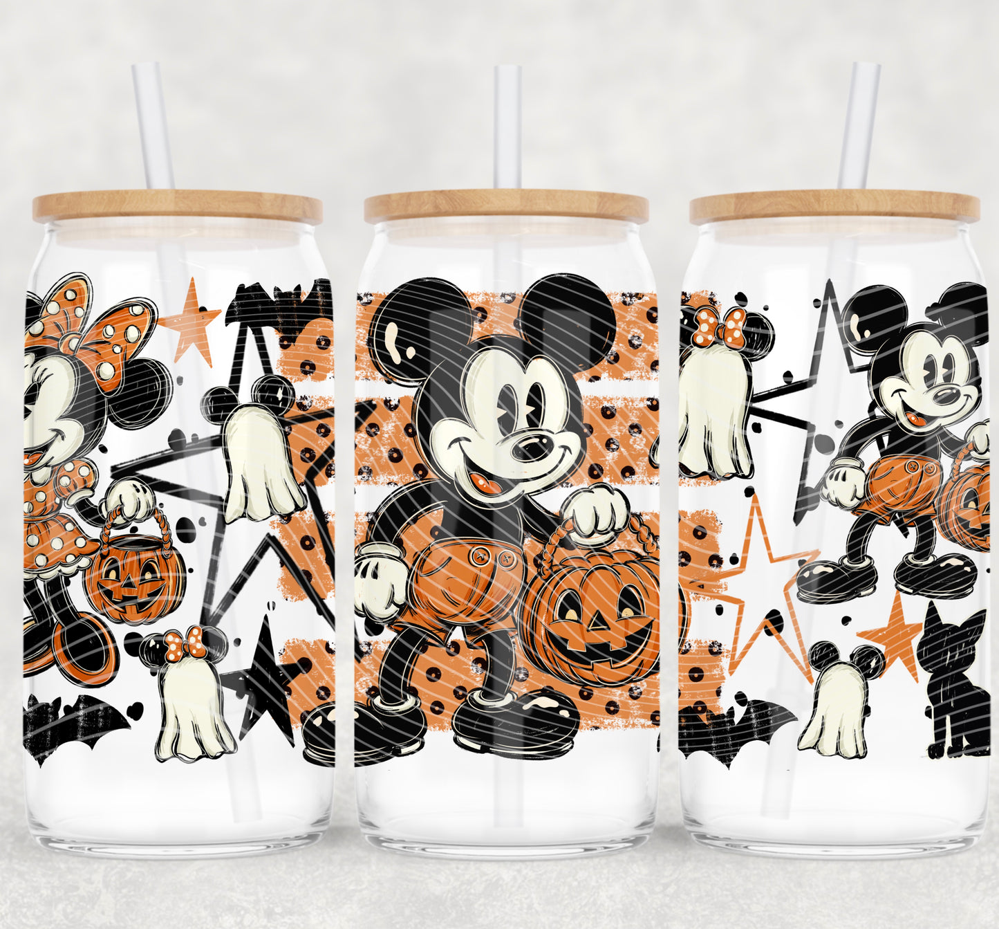 Vintage Halloween Mouse 16 oz Glass Wrap