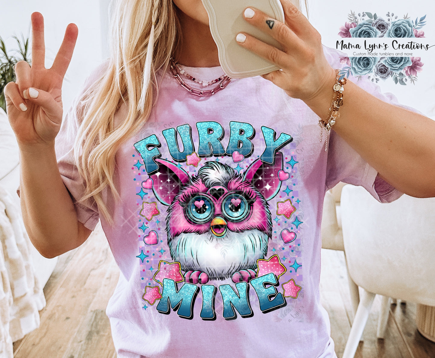 Furby Mine Valentine DTF Print