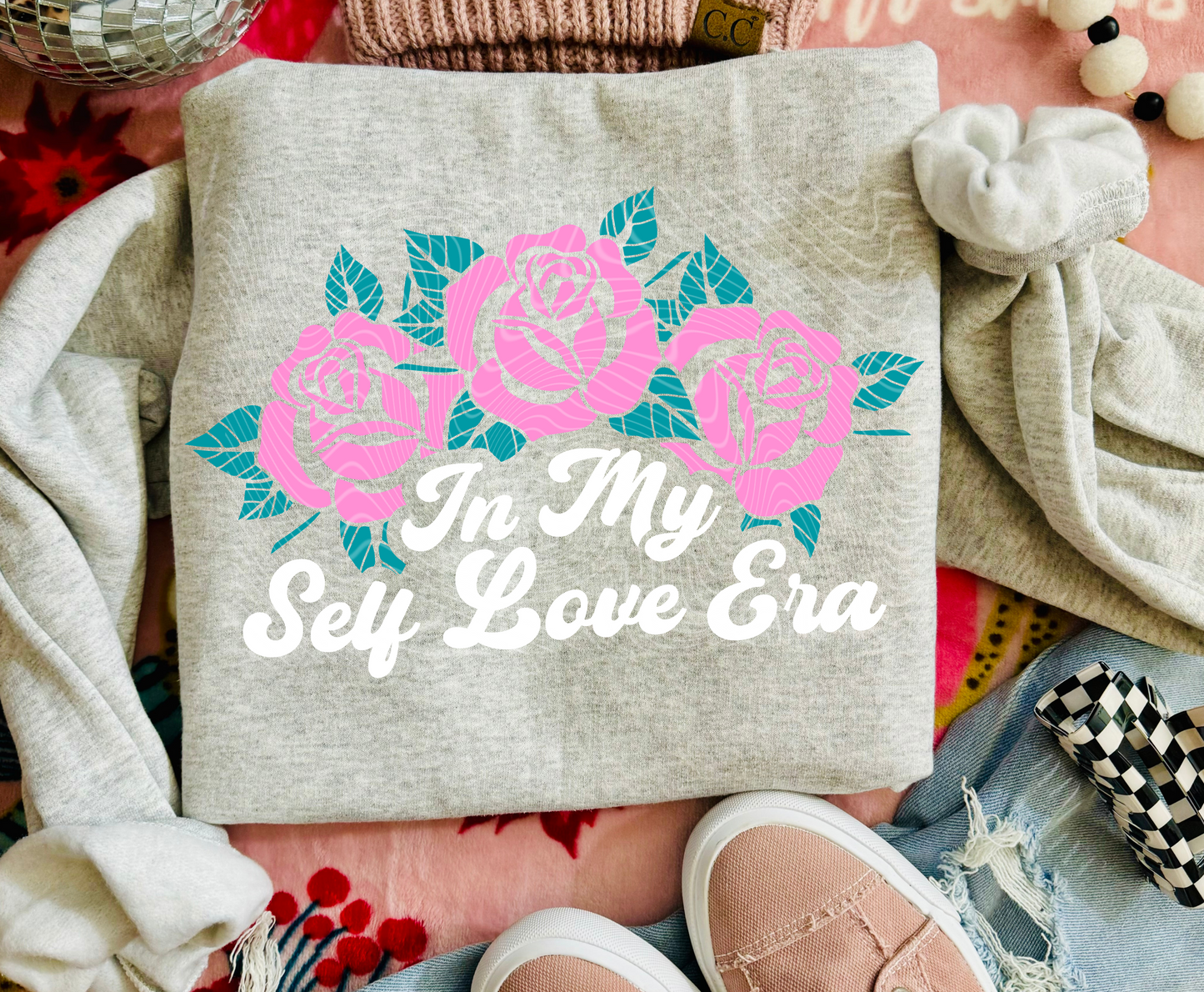 In My Self Love Era (Pink & White) DTF Print