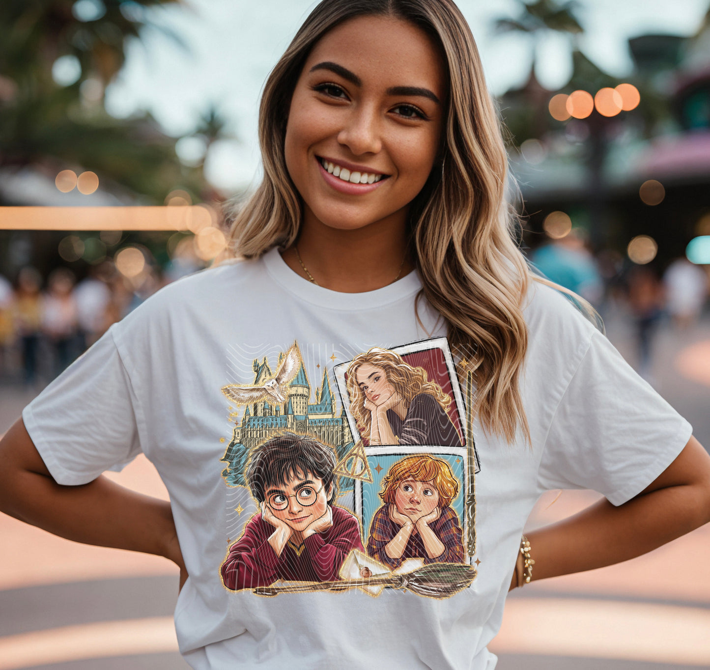 Polaroid Style Wizard Friends DTF Print
