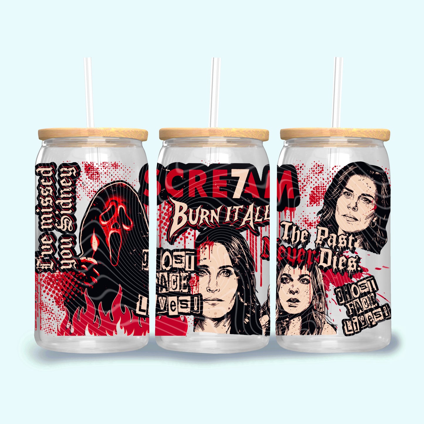 Scream 7 16 oz Glass Wraps